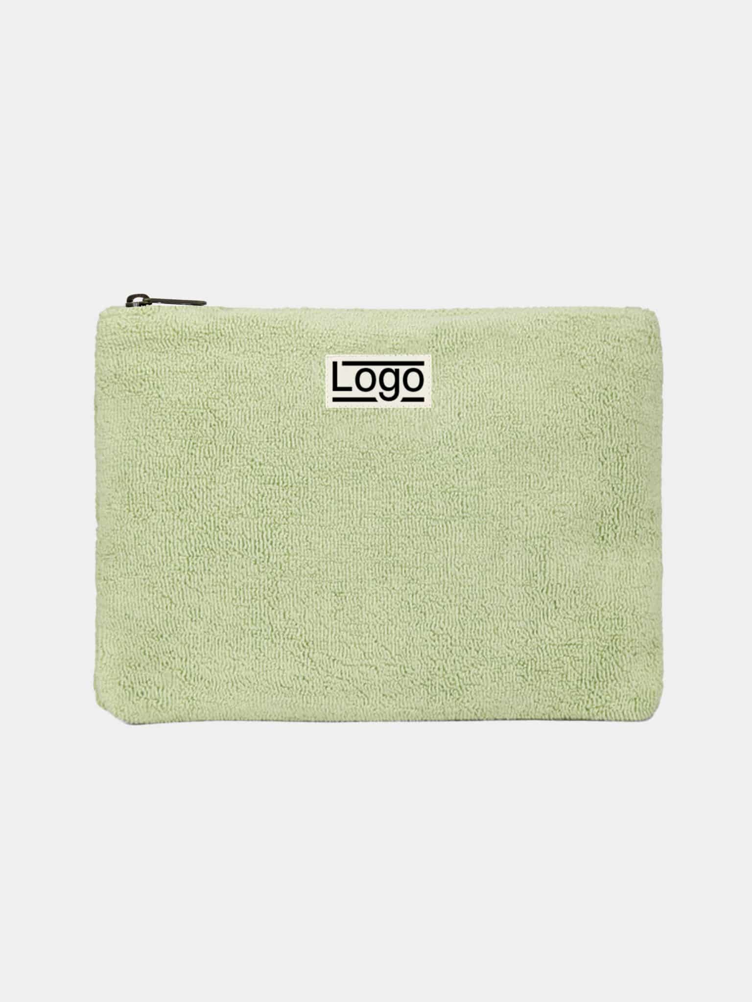 Pochette promotionnelle personnalisable coton bio Colette M Vert amande